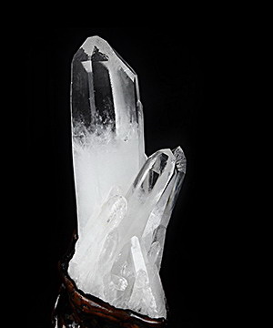 Clear 15.7" Quartz Rock Crystal Carved Crystal Cluster, Crystal Healing