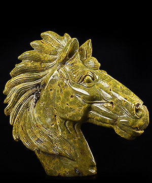 7.5" Ocean Jasper Carved Crystal Horse Sculpture, Realistic, Crystal Healing