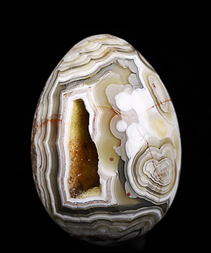 Gemstone 2.0" Crazy Lace Agate Carved Crystal Egg, Realistic, Crystal Healing