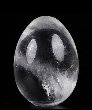 2.0" Quartz Rock Crystal Carved Gemstone Crystal Egg, Crystal Healing