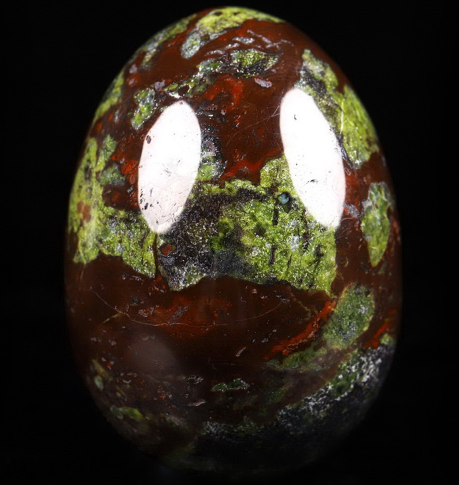 2.0" Dragon Blood Jasper Carved Crystal Egg, Crystal Healing