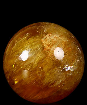 2.7" Orange Fluorite Sphere, Crystal Ball