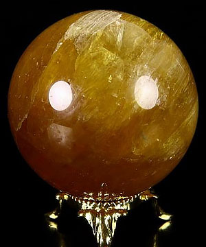2.2" Orange Fluorite Sphere, Crystal Ball