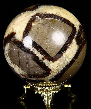 2.1" Dragon Septarian Stone Sphere, Crystal Ball