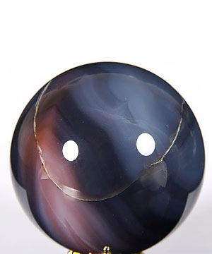 Fine Gemstone 3.3" Mozambique Agate Sphere, Crystal Ball #2700558