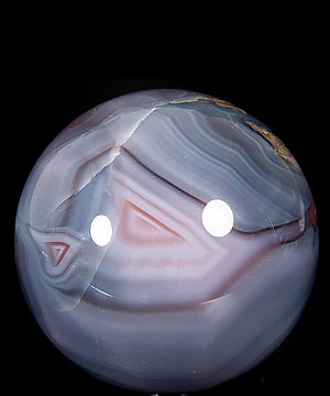 Fine Gemstone Huge 3.4" Mozambique Agate Sphere, Crystal Ball #2700559