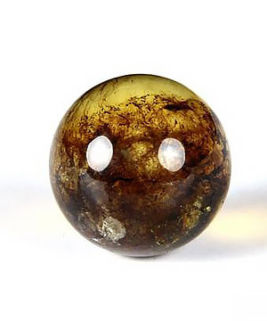 Gemstone 0.7" Amber Sphere, Crystal Ball