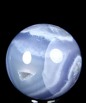 Gemstone 1.4" Blue Chalcedony Sphere, Crystal Ball