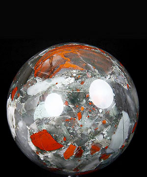 HUGE 4.6" African Bloodstone Sphere, Crystal Ball