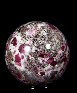 Gemstone 1.4" Matrix Ruby Sphere, Crystal Ball