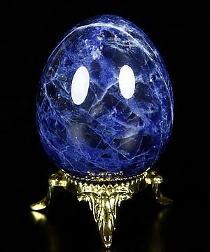 1.9" Sodalite Carved Crystal Egg