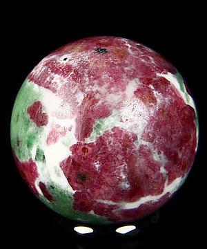 Gemstone 1.3" Ruby Zoisite Sphere, Crystal Ball