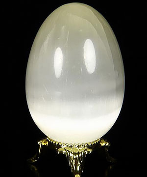 2.4" Selenite Carved Crystal Egg
