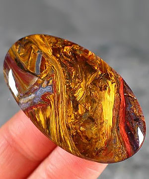 Gold & Red Pietersite Carved Crystal Cabochon/CAB,Chatoyant,Gemstone