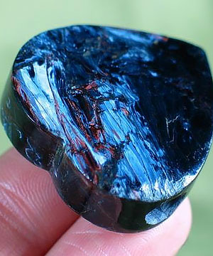 Blue Pietersite Heart Pendant,Chatoyant,Gemstone