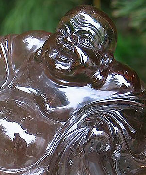 Smoky Quartz Rock Crystal Laughing Buddha