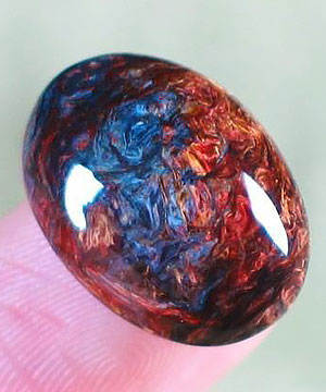 Blue & Red Pietersite Ring Cabochon