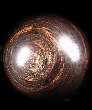 2.1" Mexican Mahogany Obsidian Sphere, Crystal Ball