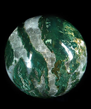 3.2“ Green Zebra Jasper Sphere, Crystal Ball 3.2