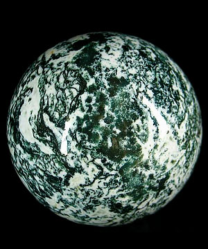 Huge 3.1” Tree Agate Sphere, Crystal Ball