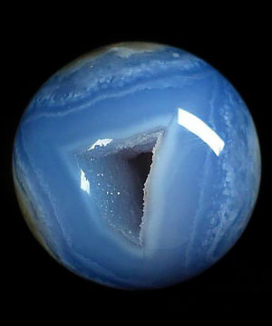 1.6" Blue Chalcedony Sphere, Crystal Ball, Gemstone