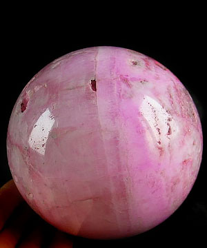 Huge 4.0" Pink Aragonite Sphere, Crystal Ball