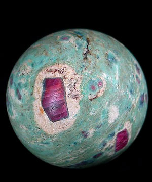 2.0" American Ruby Fuchsite Sphere, Crystal Ball