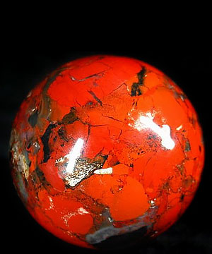 2.2" Red Brecciated Jasper Sphere, Crystal Ball