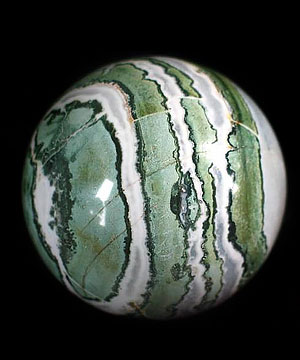 2.0" Green Zebra Jasper Sphere, Crystal Ball