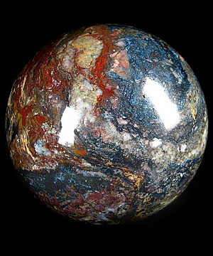4.6" Blue & Red Pietersite Sphere, Crystal Ball Healing,Mineral,Rock,Stone,Gemstone