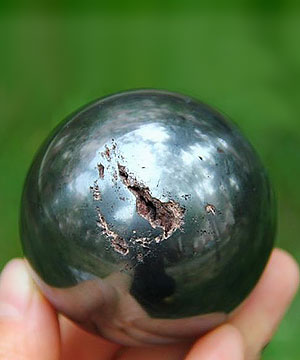 2.1" Hematite Sphere, Crystal Ball