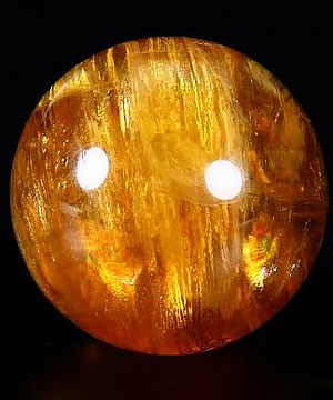 1.3" Orange Fluorite Sphere, Crystal Ball