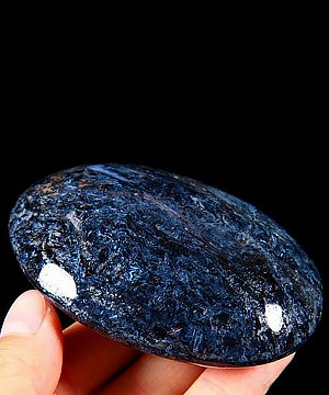 Blue Pietersite Carved Crystal Palm