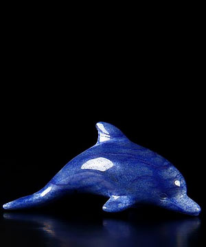 Blue Aventurine Carved Crystal Dolphin