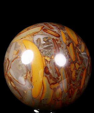 2.0" Bamboo Stone Sphere, Crystal Ball
