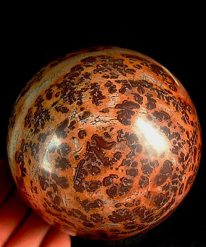 HUGE 3.1" Chinese Painting Stone Sphere, Crystal Ball
