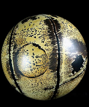 Huge 4.1" Chinese Painting Stone Sphere, Crystal Ball