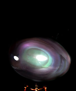 STUNNING HUGE Rainbow Obsidian Carved Crystal Egg,Gemstone, VIDEO