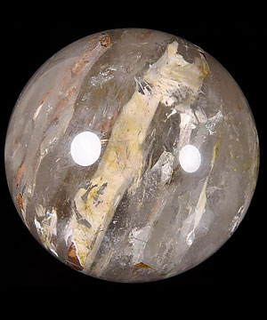Giant 4.6" Tourmaline Quartz Sphere, Crystal Ball