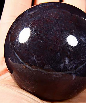 2.0" Chinese Bloodstone Sphere, Crystal Ball