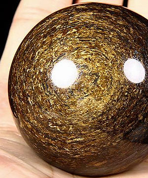 2.0" Shimmering Bronzite Sphere, Crystal Ball