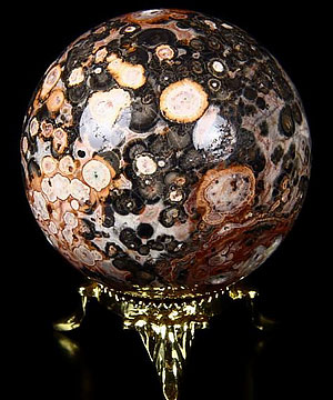 2.0" Leopard Skin Jasper Sphere, Crystal Ball