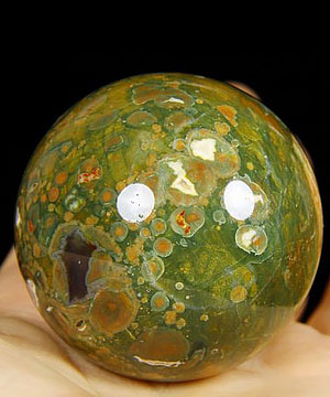 1.6" Rainforest Jasper Sphere Crystal Ball