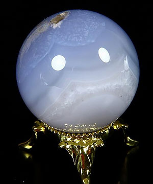 Gemstone 1.6" Blue Chalcedony Sphere, Crystal Ball