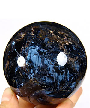 Gem Quality Amazing Flash 2.7" Blue Pietersite Sphere, Crystal Ball