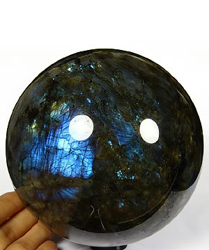 AMAZING FLASH Huge 4.7" Labradorite Sphere, Crystal Ball