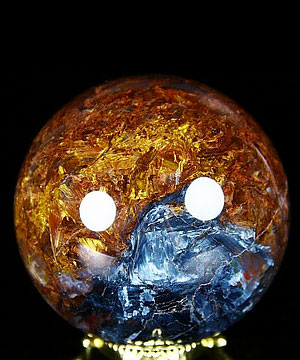 Gemstone 2.3" Blue & Red Pietersite Sphere, Crystal Ball