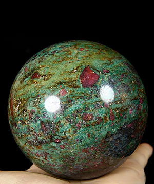HUGE 3.4" Ruby Fuchsite Sphere, Crystal Ball