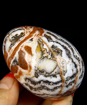 2.4" Eastern Jasper Carved Crystal Egg