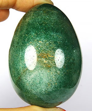 2.2" Green Aventurine Carved Crystal Egg
